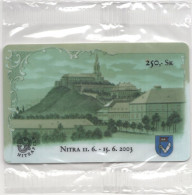 Stamp Exhibition Nitrafila 2003, Remote Memory, Prepaid Calling Card, 250 Sk., 1.000 Pc., GlobalIPhone, Slovakia, Mint - Slovaquie