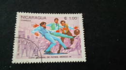 NİARAGUA-1970-80     1.00   CORD  DAMGALI - Nicaragua