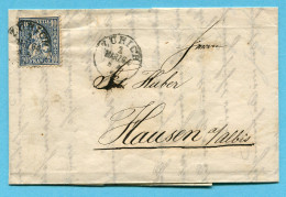 Faltbrief Von Zürich Nach Hausen 1864 - Storia Postale