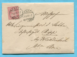 Faltbrief Von Basel Nach Schlossgut Bipp 1873 - Storia Postale