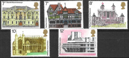 GREAT BRITAIN - 1975 - ANNO EUROPEO ARCHITETTURA - SERIE 5 VALORI - NUOVO MNH** (YVERT 751\5 - MICHEL 673\6) - Neufs