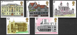 GREAT BRITAIN - 1975 - ANNO EUROPEO ARCHITETTURA - SERIE 5 VALORI - NUOVO MNH** (YVERT 751\5 - MICHEL 673\6) - Ungebraucht