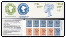 FQ2a Queen Victoria Embossed Left Margin Plain (£1.54 Folded Booklets) NB1-4 - Libretti