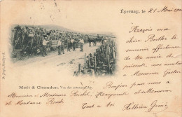 FRANCE - Moêt & Chandon - Vue Des Coteaux D'Ay - Animé - Epernay Le 21 Mai 19?? - Carte Postale Ancienne - Epernay