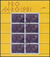 SCHWEIZ BUNDESPOST 1196KB **, 1982, Pro Aero Im Kleinbogen (8), Ersttags-Sonderstempel, Pracht, Mi. 30.- - Gebraucht