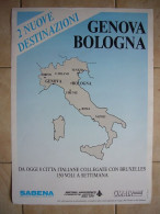 Avion / Airplane / SABENA / Original Poster / GENOVA-BOLOGNA / Italian Version - Posters