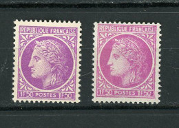 FRANCE -  MARIANNE DE MAZELIN - N° Yvert 679** LILAS ET ROSE-LILAS - 1945-47 Ceres Of Mazelin