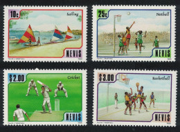 Nevis Cricket Basketball Sailing Sports 4v 1986 MNH SG#458-461 - St.Kitts-et-Nevis ( 1983-...)