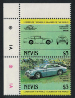 Nevis Aston Martin 'DB6 Hardtop' Automobile Car Corner Pair 1984 MNH SG#179-180 - St.Kitts-et-Nevis ( 1983-...)