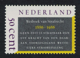 Netherlands Penal Code 1986 MNH SG#1477 - Unused Stamps