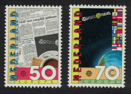 Netherlands Space Exploration Inventions Europa 2v 1983 MNH SG#1420-1421 - Nuevos