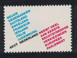 Netherlands First Direct Elections To European Assembly 1979 MNH SG#1309 MI#1134 Sc#585 - Unused Stamps
