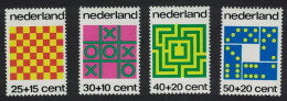 Netherlands Chess Maze Dominoes Games 4v 1973 MNH SG#1179-1182 - Unused Stamps