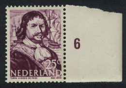 Netherlands Tjerk Hiddes De Fries Dutch Naval Hero 1943 MNH SG#585 - Unused Stamps