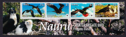 Nauru WWF Greater Frigate Bird Strip Of 4v Latin Name 2008 MNH SG#681-684 MI#690-693 Sc#589-592 - Nauru