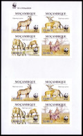 Mozambique WWF Roan Antelope Imperf Sheetlet Of 2 Sets 2010 MNH MI#3658-3661 Sc#1930 - Mozambique