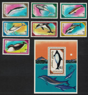 Mongolia Whales Dolphins Marine Mammals 7v+MS 1990 MNH SG#2113-MS2120 - Mongolia