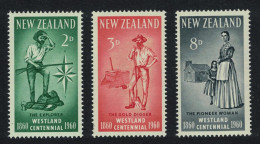 New Zealand Explorer Gold Digger Pioneer Woman 3v 1960 MNH SG#778-780 - Ungebraucht