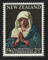 New Zealand 'Madonna In Prayer' By Sassoferrato Christmas 1962 MNH SG#814 - Unused Stamps
