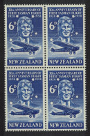 New Zealand First Air Crossing Of Tasman Sea Block Of 4 1958 MNH SG#766 - Ungebraucht