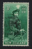 New Zealand Queen Elizabeth II 3Sh 1954 Canc SG#734 - Usados