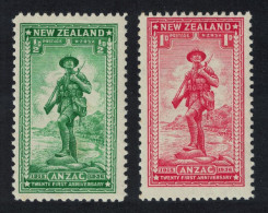 New Zealand Anzac Landing At Gallipoli 2v 1936 MH SG#591-592 - Unused Stamps