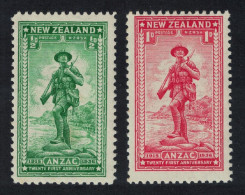 New Zealand Anzac Landing At Gallipoli 2v 1936 MNH SG#591-592 - Ungebraucht