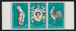 Fr. New Hebrides Cockerel Bird 25th Anniversary Of Coronation Strip Of 3v 1978 MNH SG#F276-F278 - Nuevos