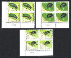 New Caledonia Leaf Beetles Chrysomelidae Insects 3v SW Blocks Of 4 2005 MNH SG#1366-1368 - Neufs