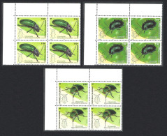 New Caledonia Leaf Beetles Chrysomelidae Insects 3v T1 Blocks Of 4 2005 MNH SG#1366-1368 - Neufs