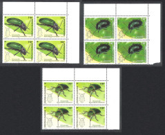 New Caledonia Leaf Beetles Chrysomelidae Insects 3v T2 Blocks Of 4 2005 MNH SG#1366-1368 - Neufs