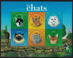 New Caledonia Cats Sheetlet Of 6v 2004 MNH SG#1326-1331 - Neufs