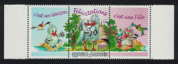 New Caledonia Kagu Birds Greetings Stamp 100f + 2 Labels 2000 MNH SG#1222 MI#1126 - Neufs