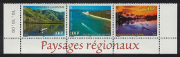 New Caledonia Canoe Speedboat Raft Regional Landscapes 3v Bottom Strip Date 2000 MNH SG#1215-1217 MI#1219-1221 - Neufs