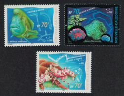 New Caledonia Hump-headed Wrasse Fish Corals Prawn Noumea Aquarium 3v 2000 MNH SG#1201-1203 - Unused Stamps