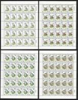 New Caledonia Birds WWF Kagu 4 Full Sheets 1998 MNH SG#1150-1153 MI#1144-1147 Sc#798-801 - Ungebraucht