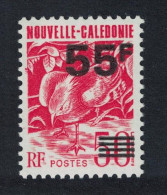 New Caledonia Bird Kagu No 898 Surch '55F' 1993 MNH SG#969 - Nuevos