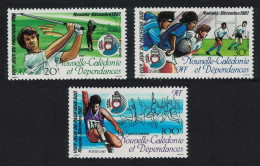 New Caledonia Football Golf Athletics Sports 3v 1987 MNH SG#819-821 - Unused Stamps