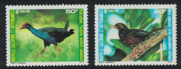 New Caledonia Birds Purple Swamphen Island Thrush 1985 MNH SG#777-778 - Nuovi