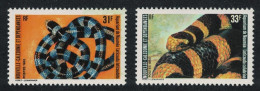 New Caledonia Sea Snakes 'Laticaudata Laticaudata' Noumea Aquarium 2v 1983 MNH SG#701-702 - Nuovi