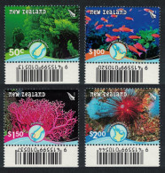 New Zealand Fish Corals Diving Marine Life 4v Margins 2008 MNH SG#3013-3016 - Ongebruikt