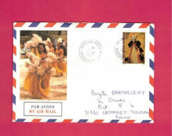 Lettre De 1991 Pour La France - YT N° 307 - Folklore Polynésien - Oblitération De Taiohae-Nuku Marquises - Covers & Documents