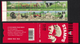 New Zealand Birds Dog Sheep Horses Farmyard Animals Booklet 1995 MNH SG#SB75 - Nuovi
