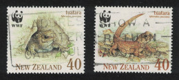 New Zealand WWF Tuatara 2V 1991 Canc SG#1590-1593 MI#1160-1163 Sc#1023-1026 - Oblitérés