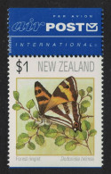 New Zealand Butterfly 'Dodonidia Helmsii' + Airmail Label 1991 MNH SG#1645 - Ongebruikt