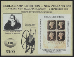 New Zealand World Stamp Exhibition Cinderella MS 1990 MNH - Nuevos
