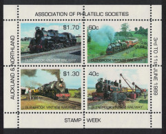 New Zealand Trains Locomotives Stamp Week MS 1989 MNH - Nuevos