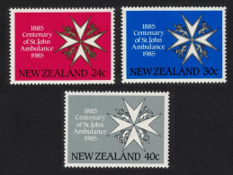 New Zealand Centenary Of St John Ambulance In 3v 1985 MNH SG#1357-1359 - Unused Stamps