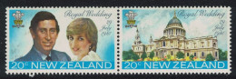 New Zealand Charles And Diana Royal Wedding 2v Pair 1981 MNH SG#1247-1248 MI#826-827 - Unused Stamps