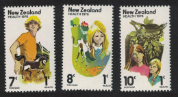 New Zealand Pet Animals Health Stamps 3v 1976 MNH SG#1125-1127 Sc#B95-B97 - Unused Stamps